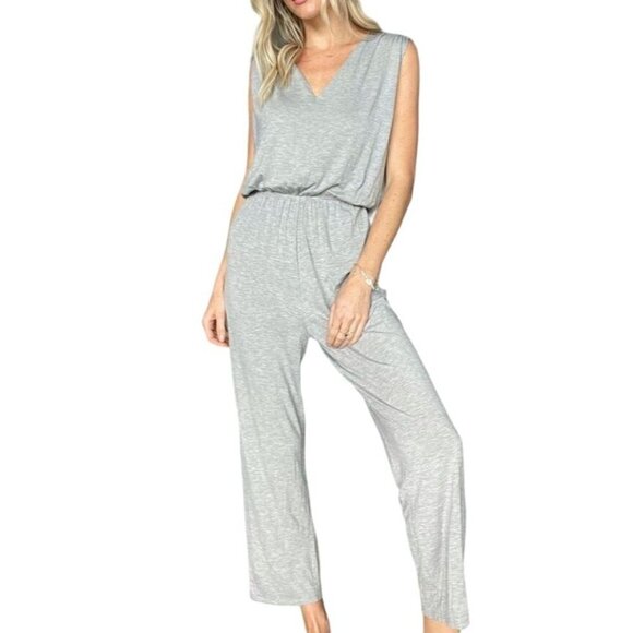 Six/Fifty NWT Gray "Leah" Jumpsuit Size S - Picture 1 of 7